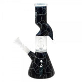 Thug Life | 10" Cracked Stone Glass Water Pipe - Discreet Smoker